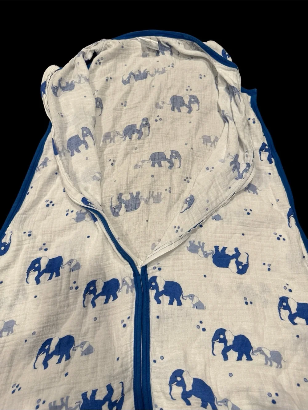 Aden & Anais Blue 100% Cotton Elephant Print Sleep Sack 🐘